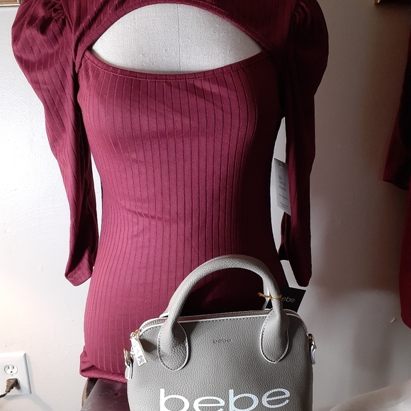 Cut Out Burgundy Dress by Vibeapparelco - Picture 3 of 4